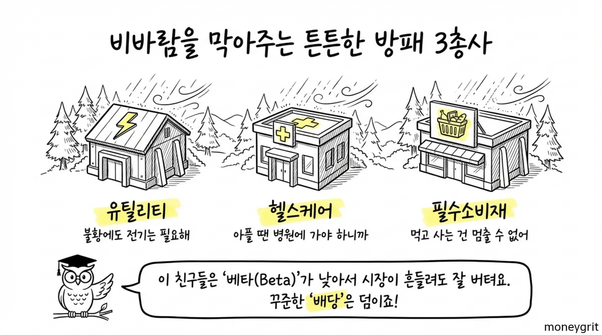 경기 방어주 3총사