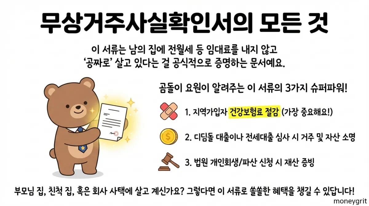 무상거주사실확인서란