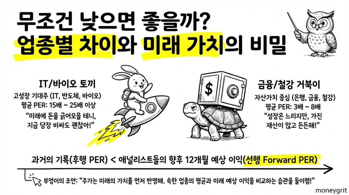 업종별 PER 차이