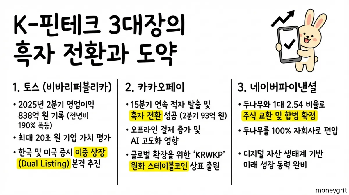 국내 핀테크 3대장