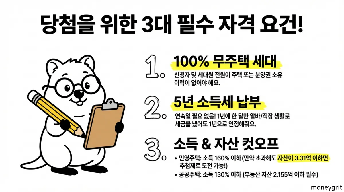 생애최초 특별공급 필수 자격 요건